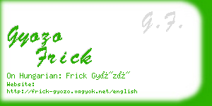 gyozo frick business card